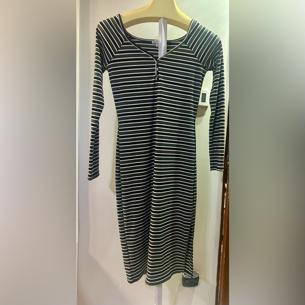 Derek Heart Black and White Ribbed Bodycon Dress (Dea)